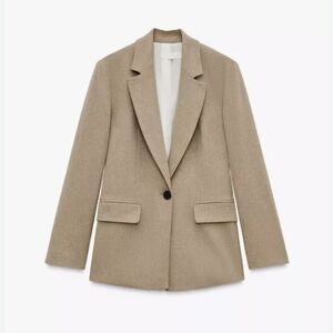 Zara Menswear Inspired Tailored Single Button Blazer Size XS Minimalist Academia